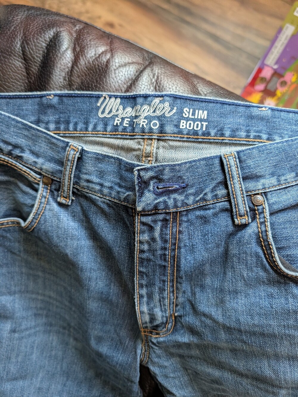 Wrangler Retro Slim Boot Jeans - Medium Blue Denim 32x34